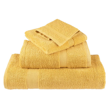 Premium Guest Towels "SOLUND" 2 pcs Gold 30x50 cm 600 gsm