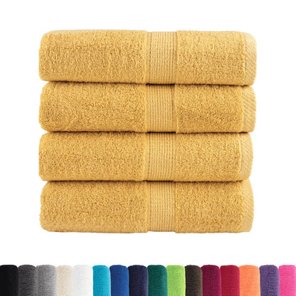 Premium Guest Towels "SOLUND" 4 pcs Gold 30x50 cm 600 gsm
