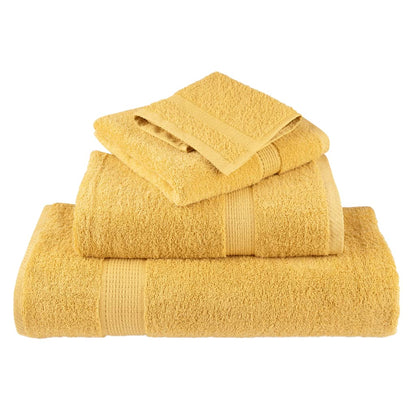 Premium Hand Towels "SOLUND" 4 pcs Gold 50x100 cm 600 gsm