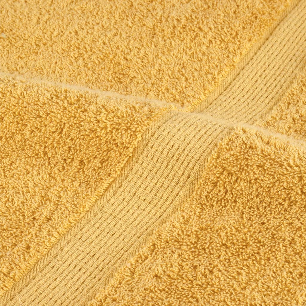 Premium Hand Towels "SOLUND" 4 pcs Gold 50x100 cm 600 gsm