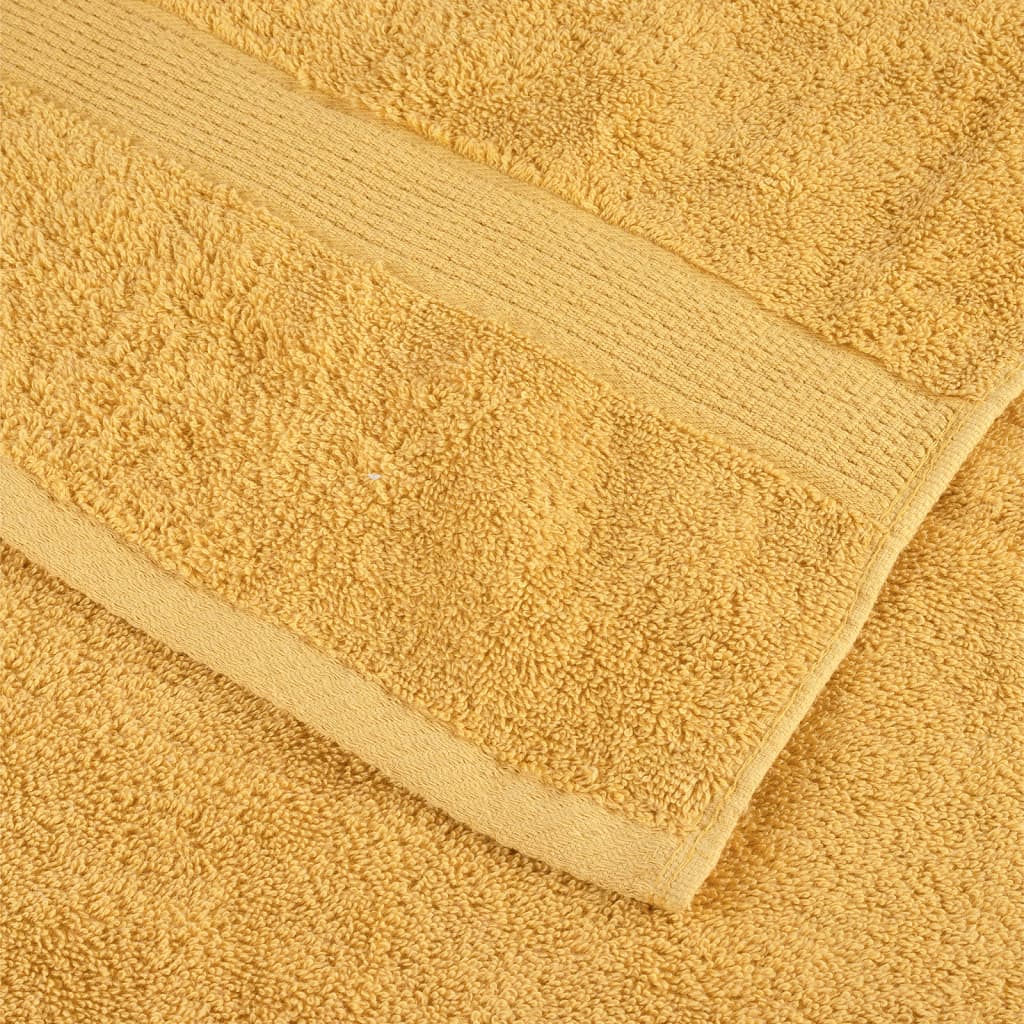 Premium Shower Towels "SOLUND" 2 pcs Gold 70x140 cm 600 gsm