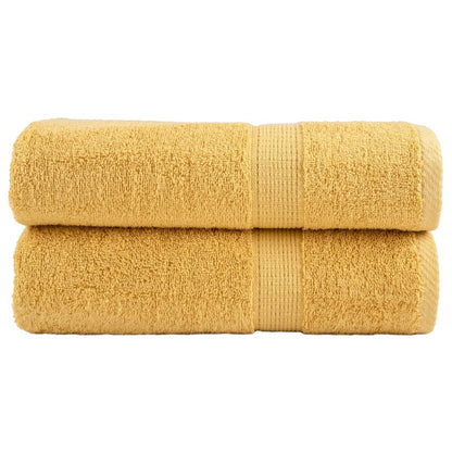 Premium Bath Towels "SOLUND" 2 pcs Gold 100x150 cm 600 gsm