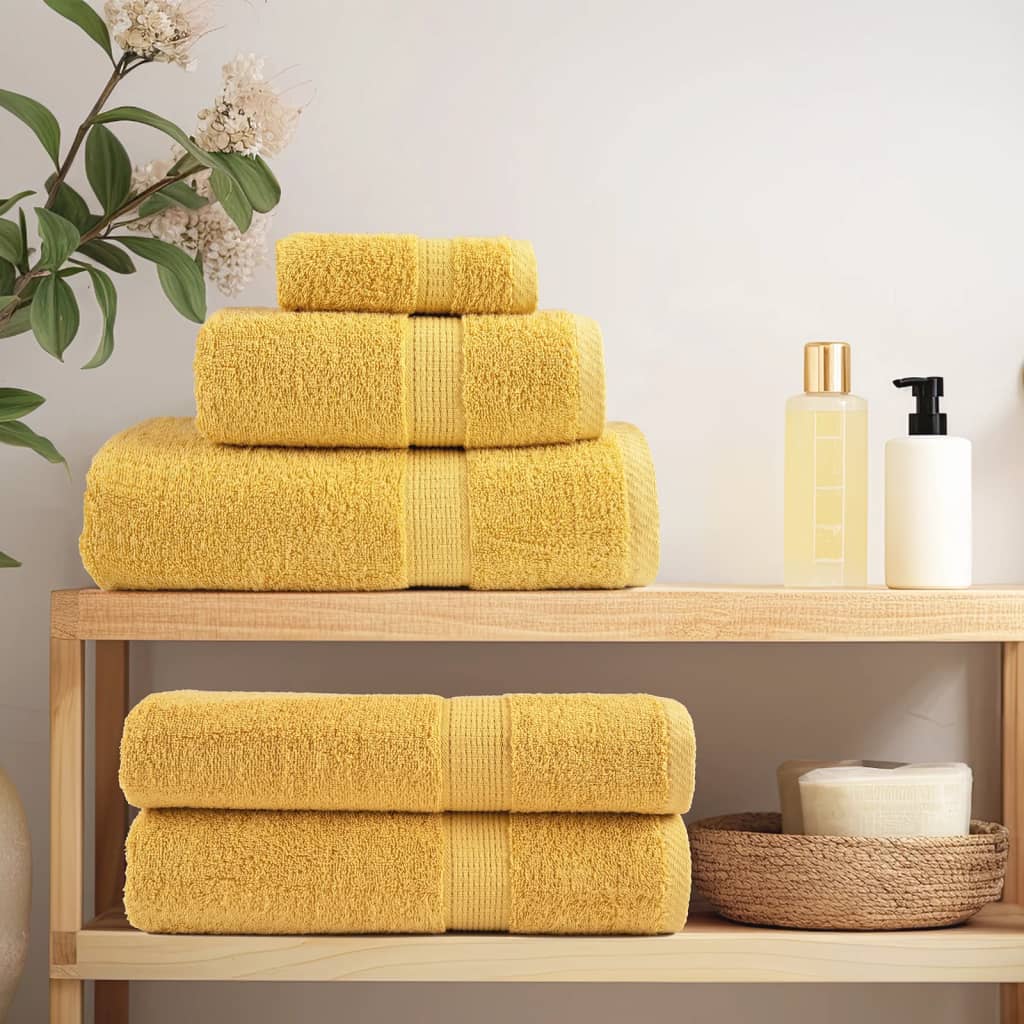 Premium Bath Towels "SOLUND" 2 pcs Gold 100x150 cm 600 gsm