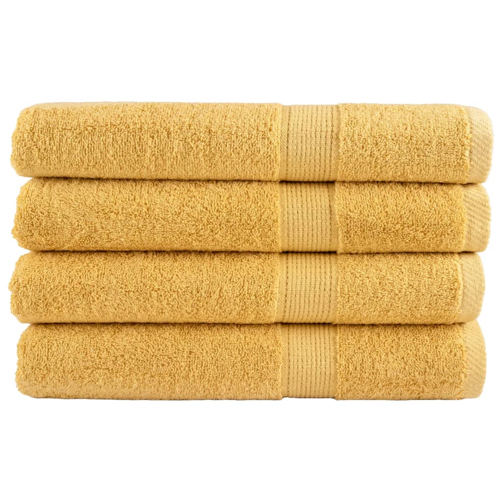 Premium Sauna Towels "SOLUND" 4 pcs Gold 80x200 cm 600 gsm