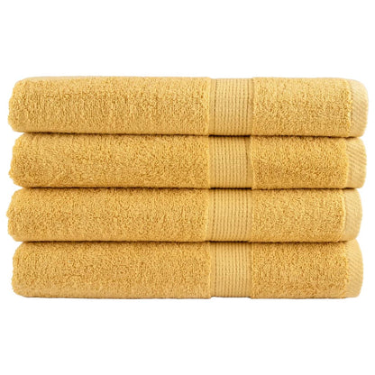 Premium Sauna Towels "SOLUND" 4 pcs Gold 80x200 cm 600 gsm