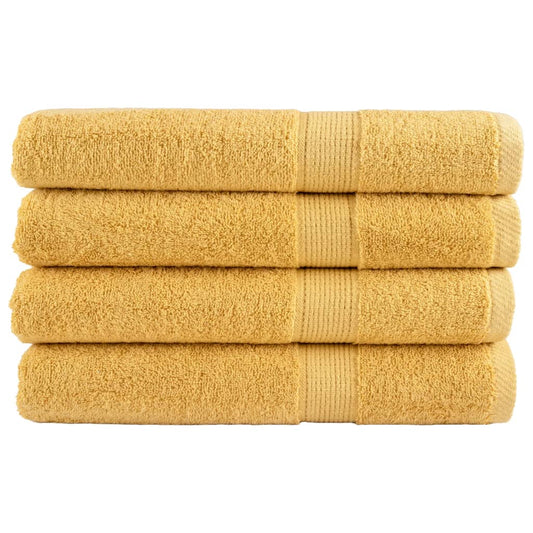 Premium Sauna Towels "SOLUND" 4 pcs Gold 80x200 cm 600 gsm