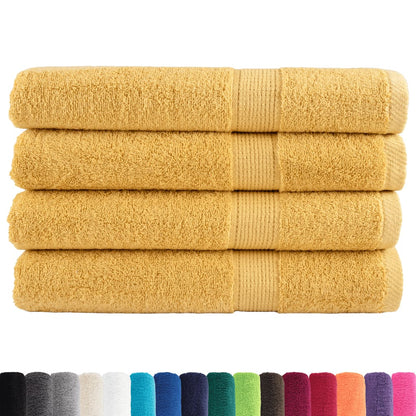 Premium Sauna Towels "SOLUND" 4 pcs Gold 80x200 cm 600 gsm
