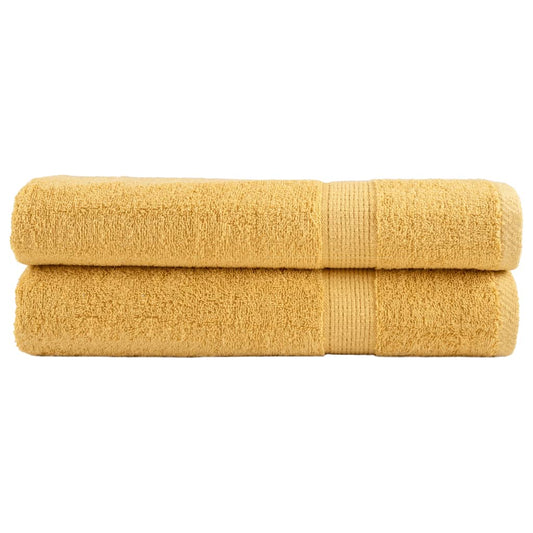 Premium Towels "SOLUND" 2 pcs Gold 100x200 cm 600 gsm