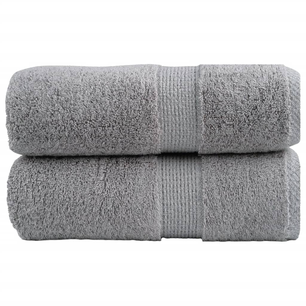 Premium Wash Towels "SOLUND" 2 pcs Grey 30x30 cm 600 gsm