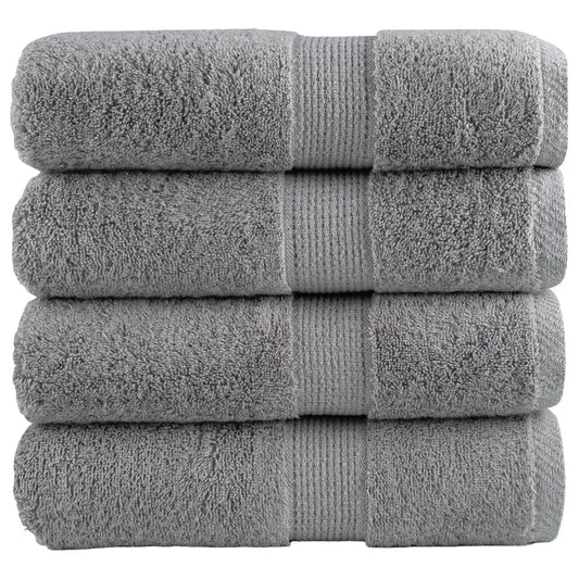 Premium Wash Towels "SOLUND" 4 pcs Grey 30x30 cm 600 gsm