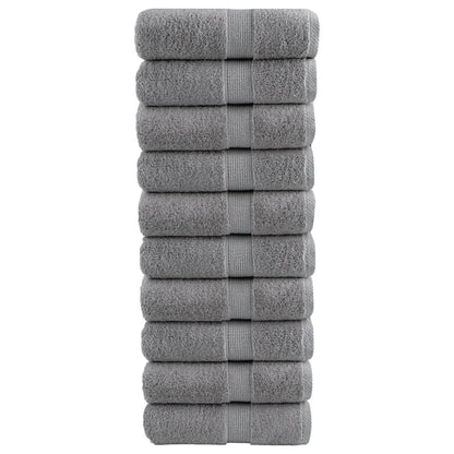 Premium Wash Towels "SOLUND" 10 pcs Grey 30x30 cm 600 gsm