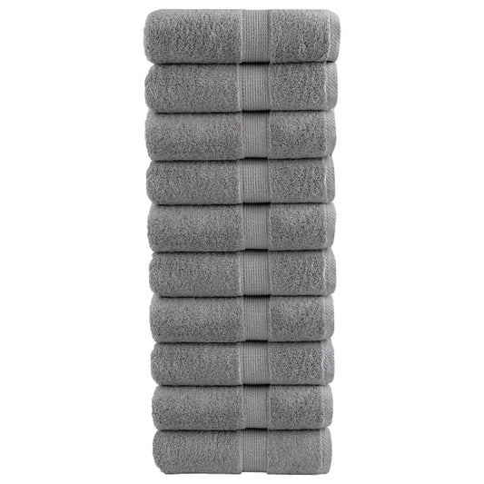 Premium Wash Towels "SOLUND" 10 pcs Grey 30x30 cm 600 gsm