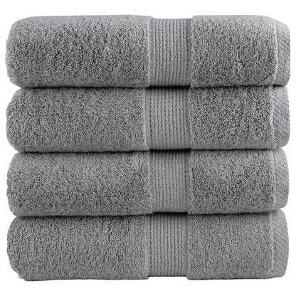 Premium Guest Towels "SOLUND" 4 pcs Grey 30x50 cm 600 gsm
