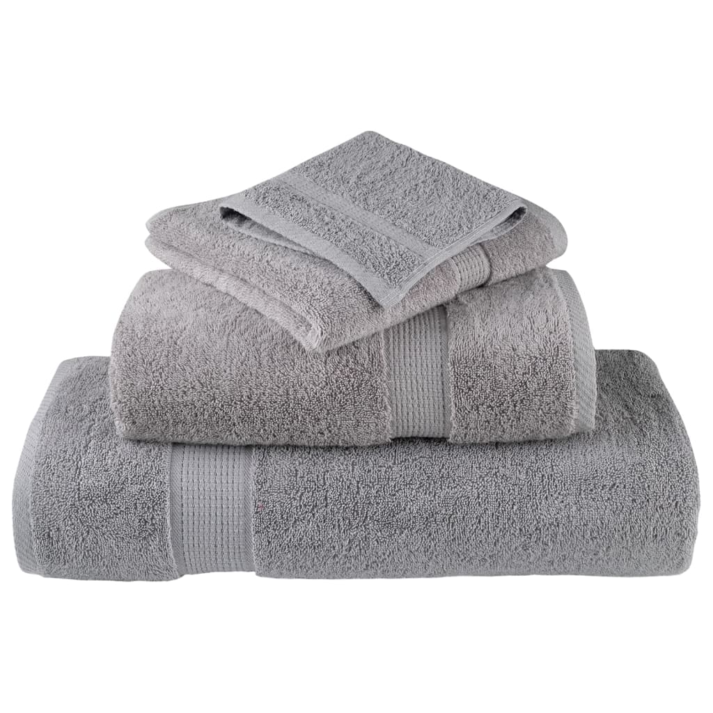Premium Guest Towels "SOLUND" 4 pcs Grey 30x50 cm 600 gsm
