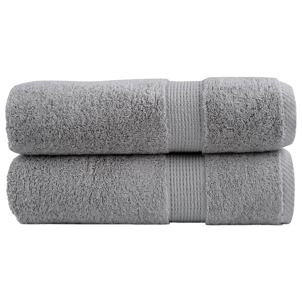 Premium Hand Towels "SOLUND" 2 pcs Grey 50x100 cm 600 gsm