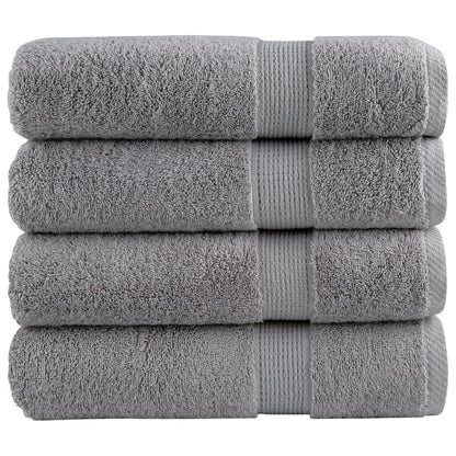 Premium Hand Towels "SOLUND" 4 pcs Grey 50x100 cm 600 gsm