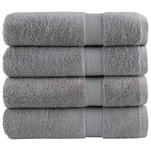 Premium Hand Towels "SOLUND" 4 pcs Grey 50x100 cm 600 gsm