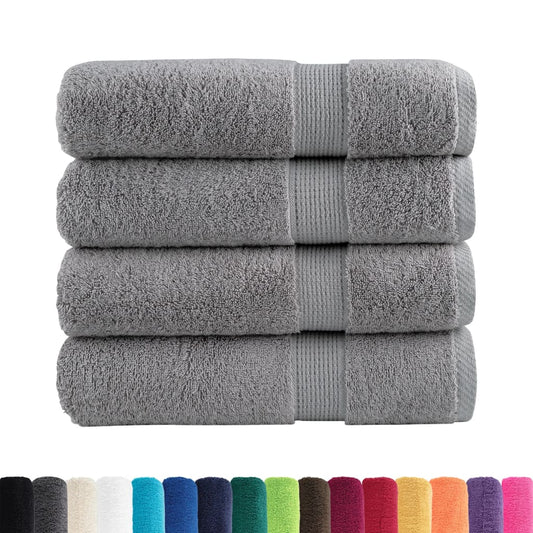 Premium Hand Towels "SOLUND" 4 pcs Grey 50x100 cm 600 gsm