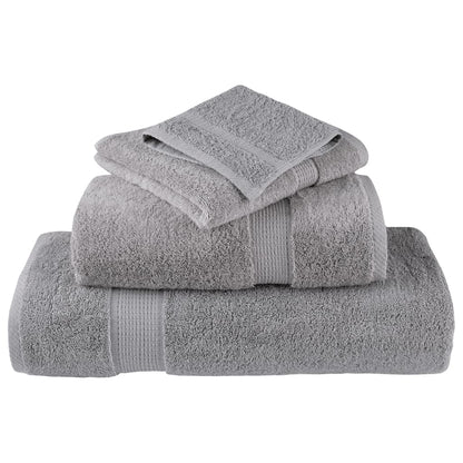 Premium Shower Towels "SOLUND" 10 pcs Grey 70x140 cm 600 gsm