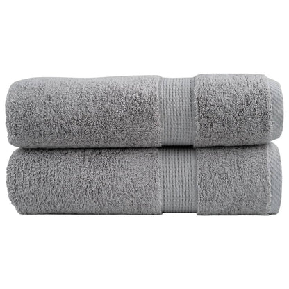 Premium Bath Towels "SOLUND" 2 pcs Grey 100x150 cm 600 gsm