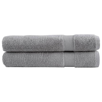 Premium Sauna Towels "SOLUND" 2 pcs Grey 80x200 cm 600 gsm