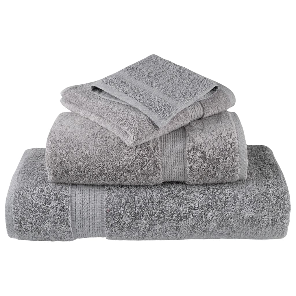 Premium Sauna Towels "SOLUND" 2 pcs Grey 80x200 cm 600 gsm