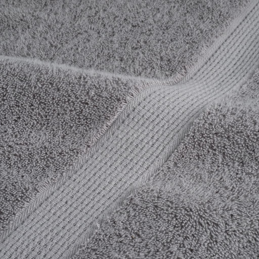 Premium Sauna Towels "SOLUND" 2 pcs Grey 80x200 cm 600 gsm