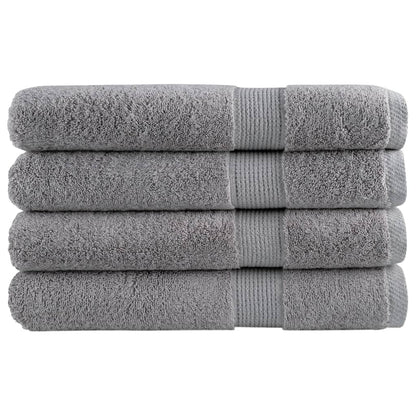 Premium Sauna Towels "SOLUND" 4 pcs Grey 80x200 cm 600 gsm