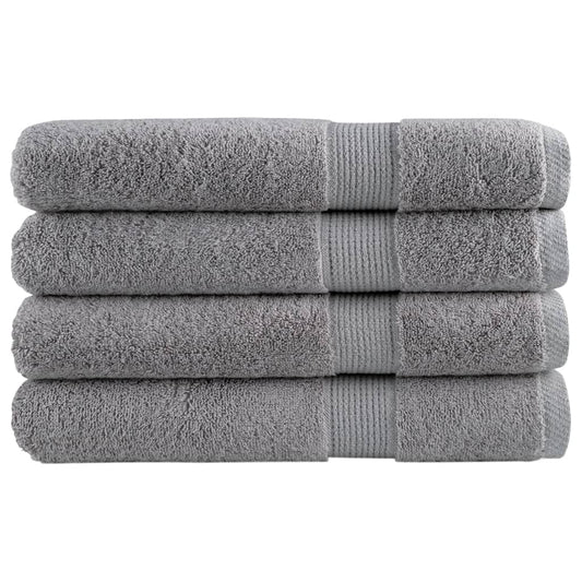 Premium Sauna Towels "SOLUND" 4 pcs Grey 80x200 cm 600 gsm