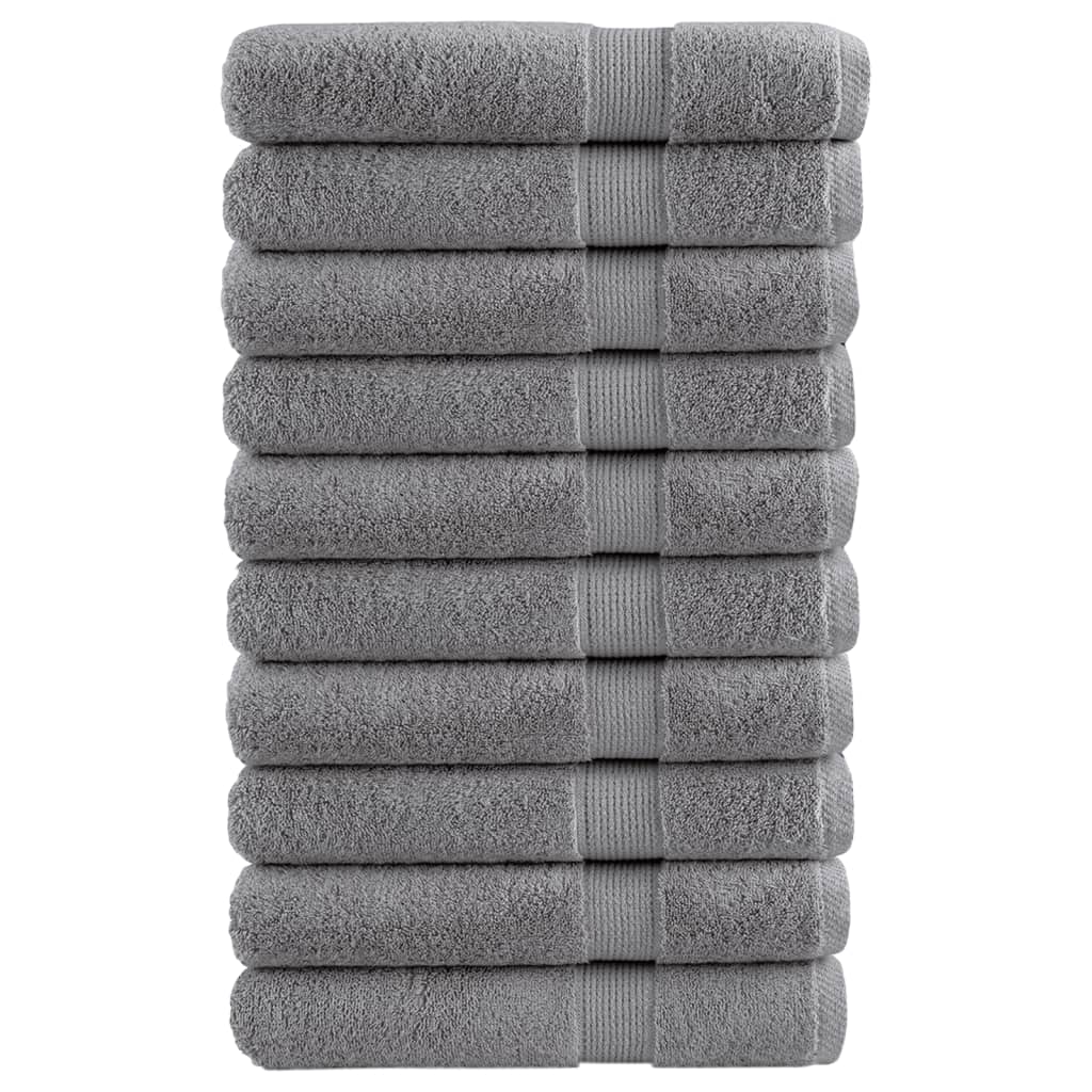 Premium Sauna Towels "SOLUND" 10 pcs Grey 80x200 cm 600 gsm