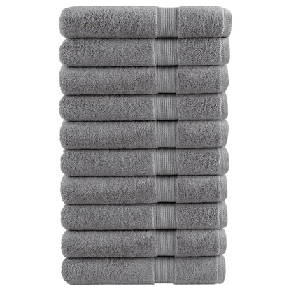 Premium Sauna Towels "SOLUND" 10 pcs Grey 80x200 cm 600 gsm