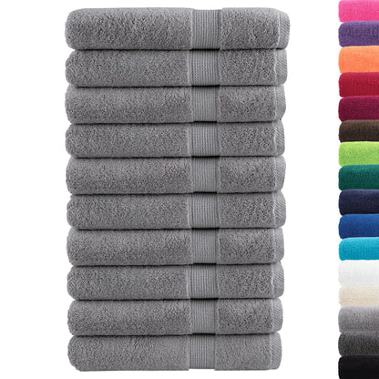 Premium Sauna Towels "SOLUND" 10 pcs Grey 80x200 cm 600 gsm
