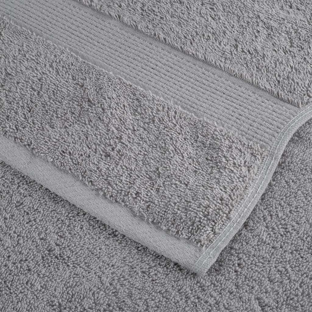 Premium Sauna Towels "SOLUND" 10 pcs Grey 80x200 cm 600 gsm