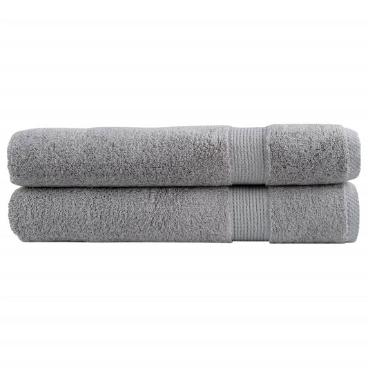 Premium Towels "SOLUND" 2 pcs Grey 100x200 cm 600 gsm