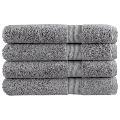 Premium Towels "SOLUND" 4 pcs Grey 100x200 cm 600 gsm