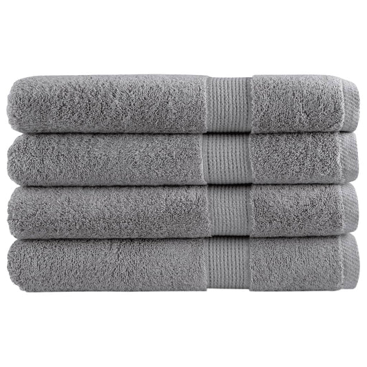 Premium Towels "SOLUND" 4 pcs Grey 100x200 cm 600 gsm