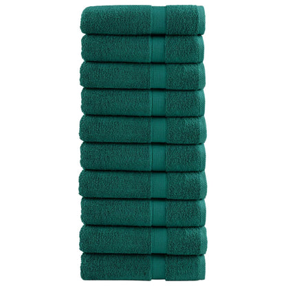 Premium Bath Towels "SOLUND" 10 pcs Green 100x150 cm 600 gsm