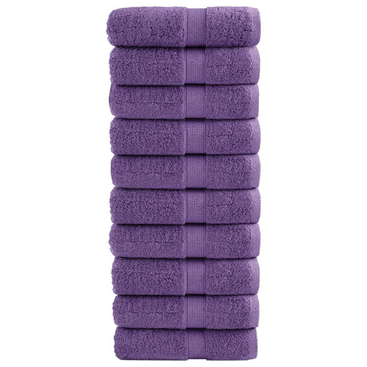Premium Wash Towels SOLUND 10 pcs Purple 30x30 cm 600 gsm