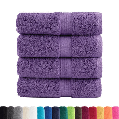 Premium Guest Towels SOLUND 4 pcs Purple 30x50 cm 600 gsm