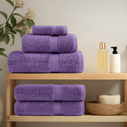 Premium Hand Towels SOLUND 4 pcs Purple 50x100 cm 600 gsm