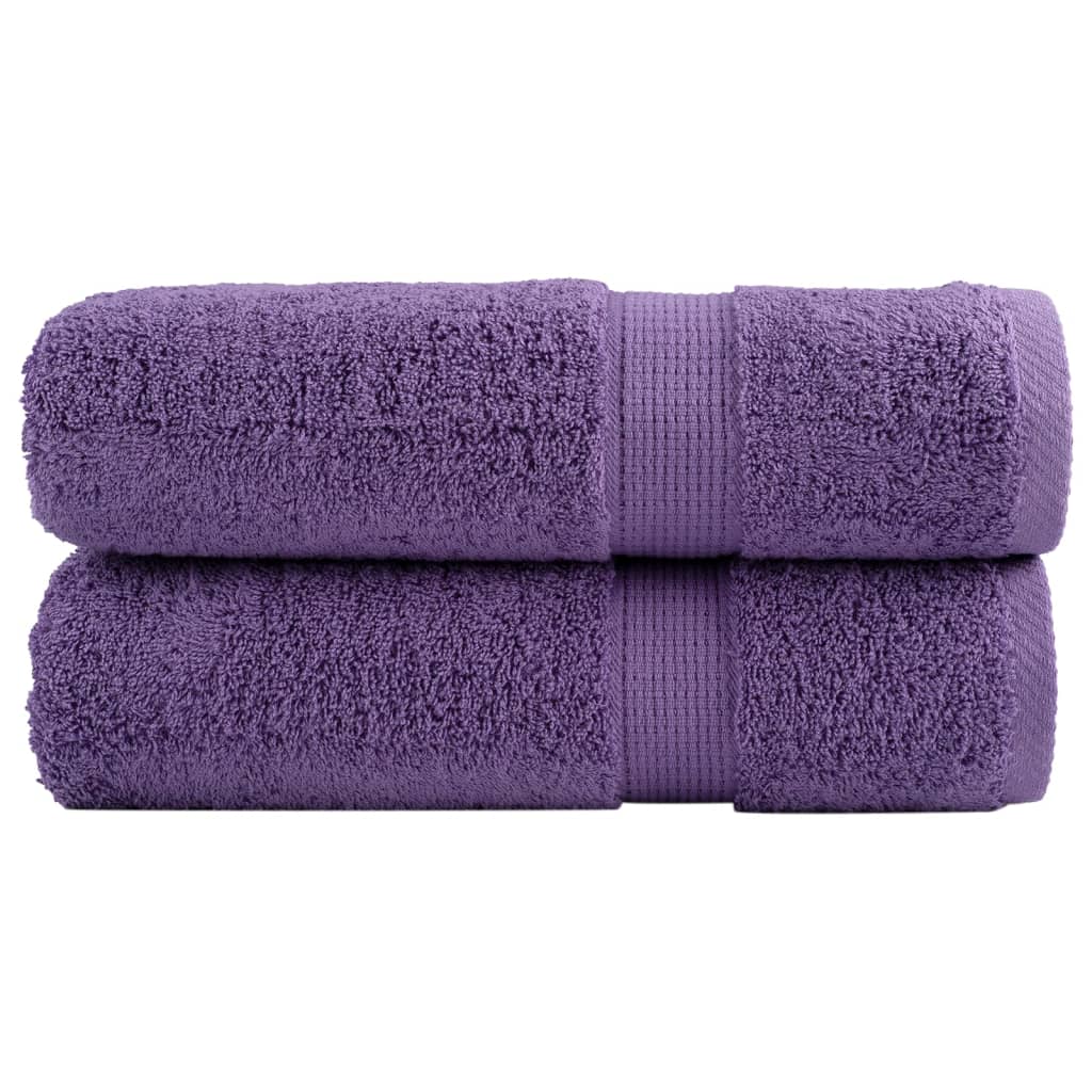Premium Shower Towels SOLUND 2 pcs Purple 70x140 cm 600 gsm
