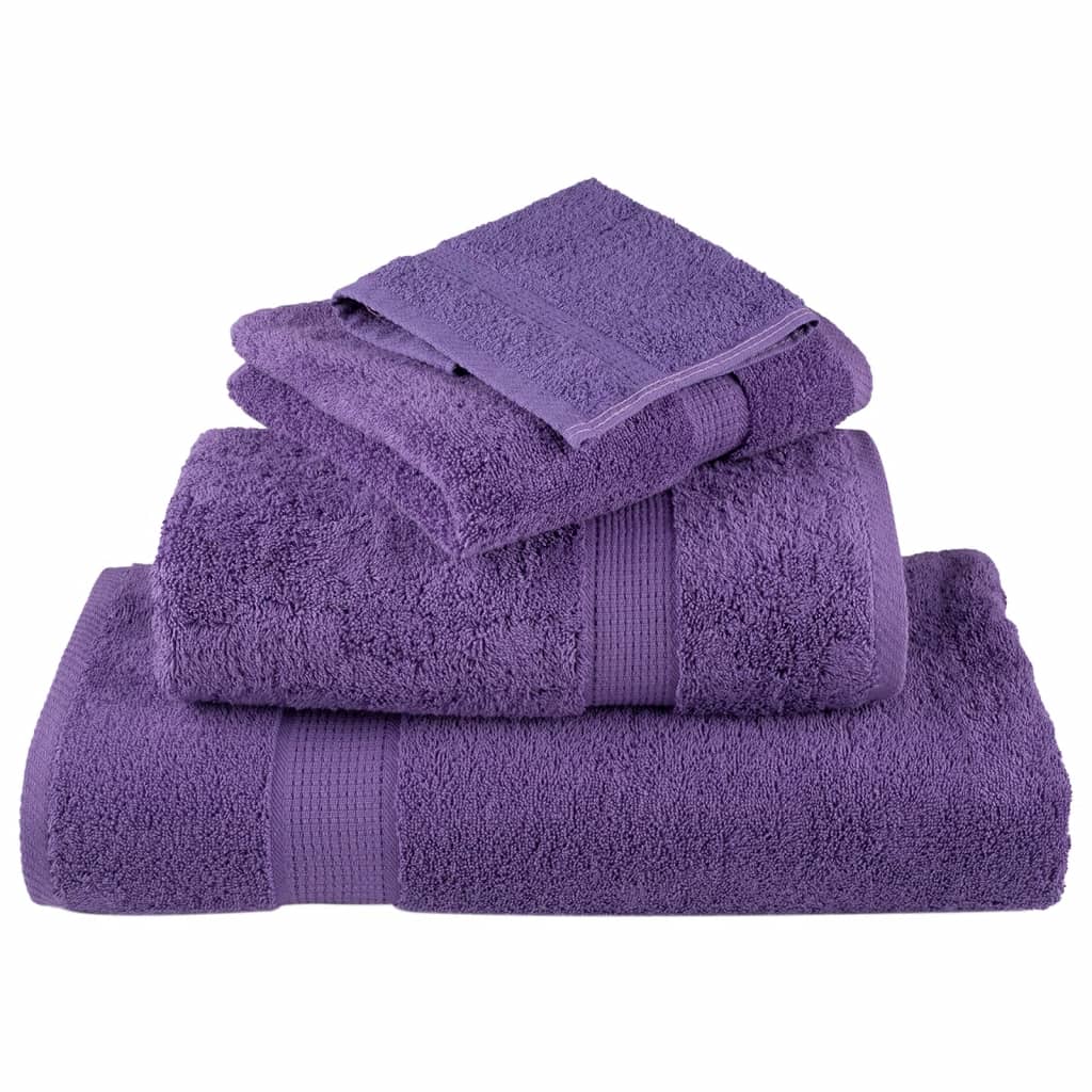 Premium Bath Towels "SOLUND" 2 pcs Purple 100x150 cm 600 gsm