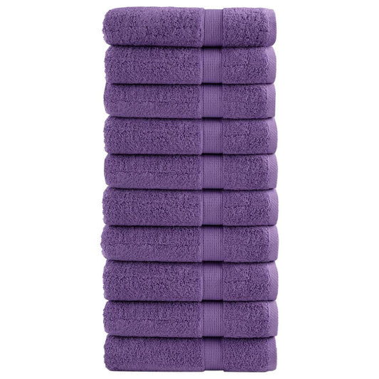 Premium Bath Towels "SOLUND" 10 pcs Purple 100x150 cm 600 gsm