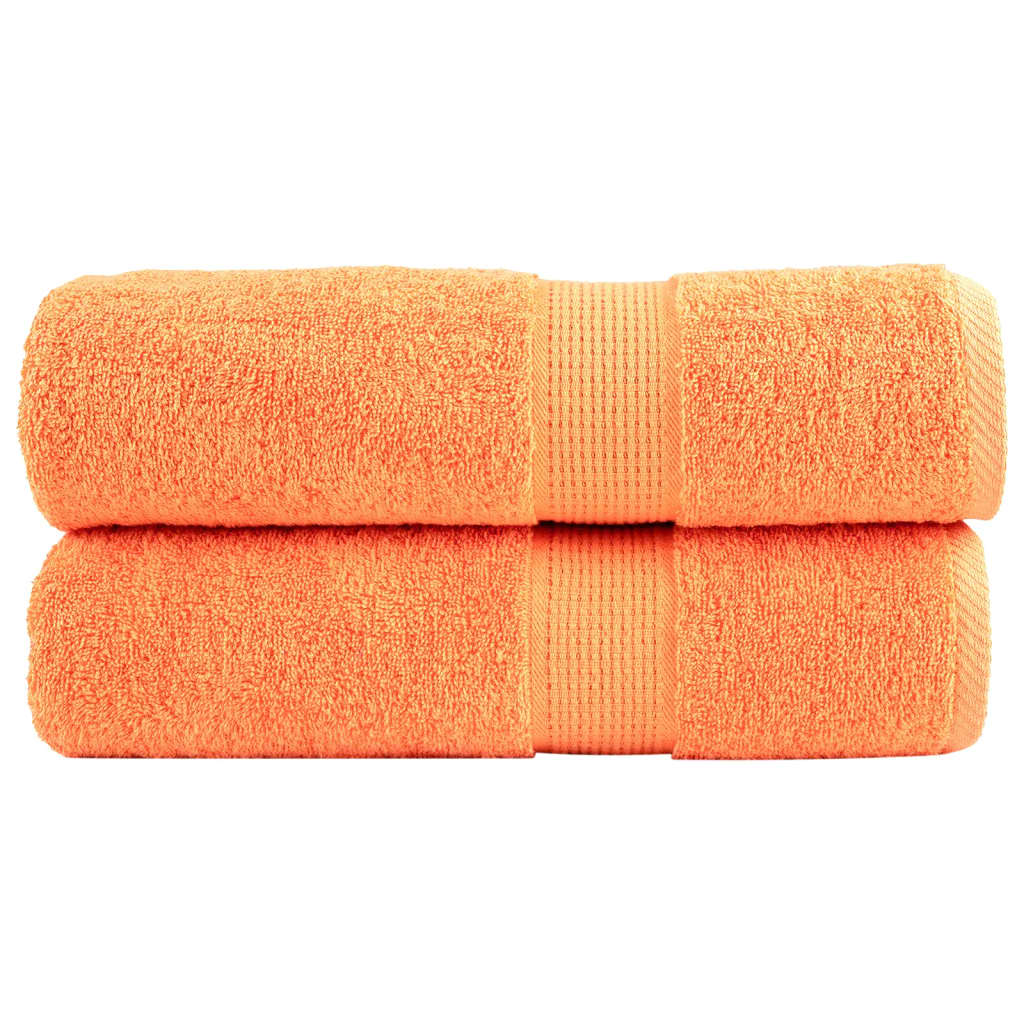 Premium Bath Towels "SOLUND" 2 pcs Orange 100x150 cm 600 gsm