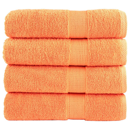 Premium Bath Towels "SOLUND" 4 pcs Orange 100x150 cm 600 gsm