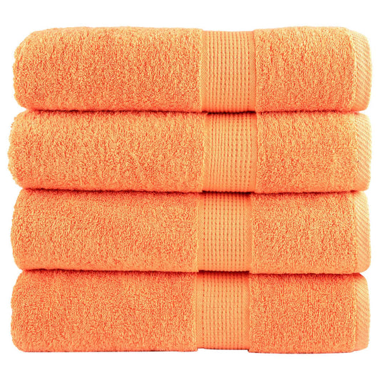 Premium Bath Towels "SOLUND" 4 pcs Orange 100x150 cm 600 gsm
