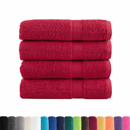 Premium Bath Towels "SOLUND" 4 pcs Red 100x150 cm 600 gsm