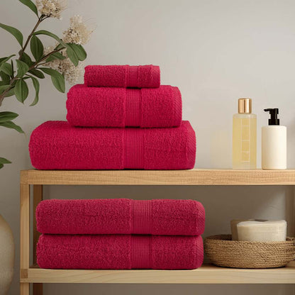 Premium Bath Towels "SOLUND" 4 pcs Red 100x150 cm 600 gsm