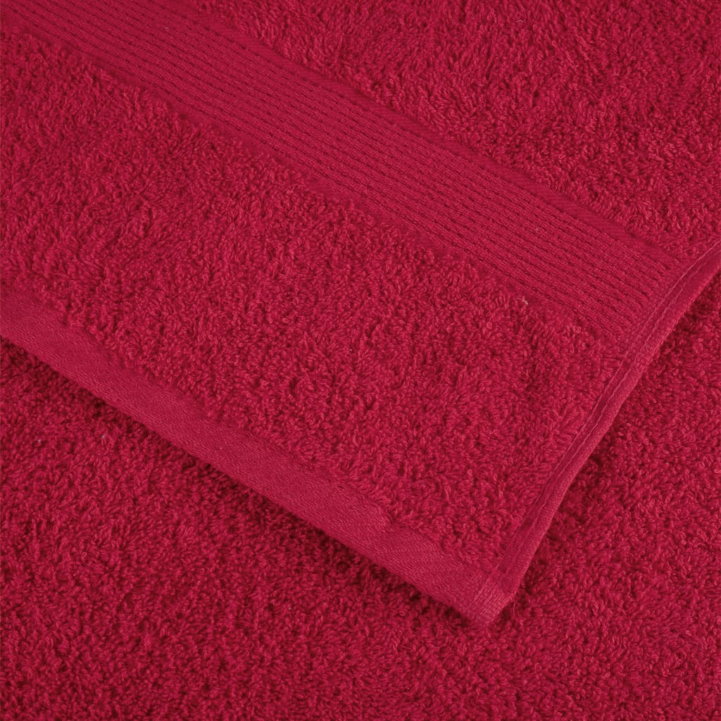 Premium Bath Towels "SOLUND" 4 pcs Red 100x150 cm 600 gsm