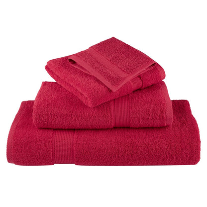Premium Bath Towels "SOLUND" 10 pcs Red 100x150 cm 600 gsm